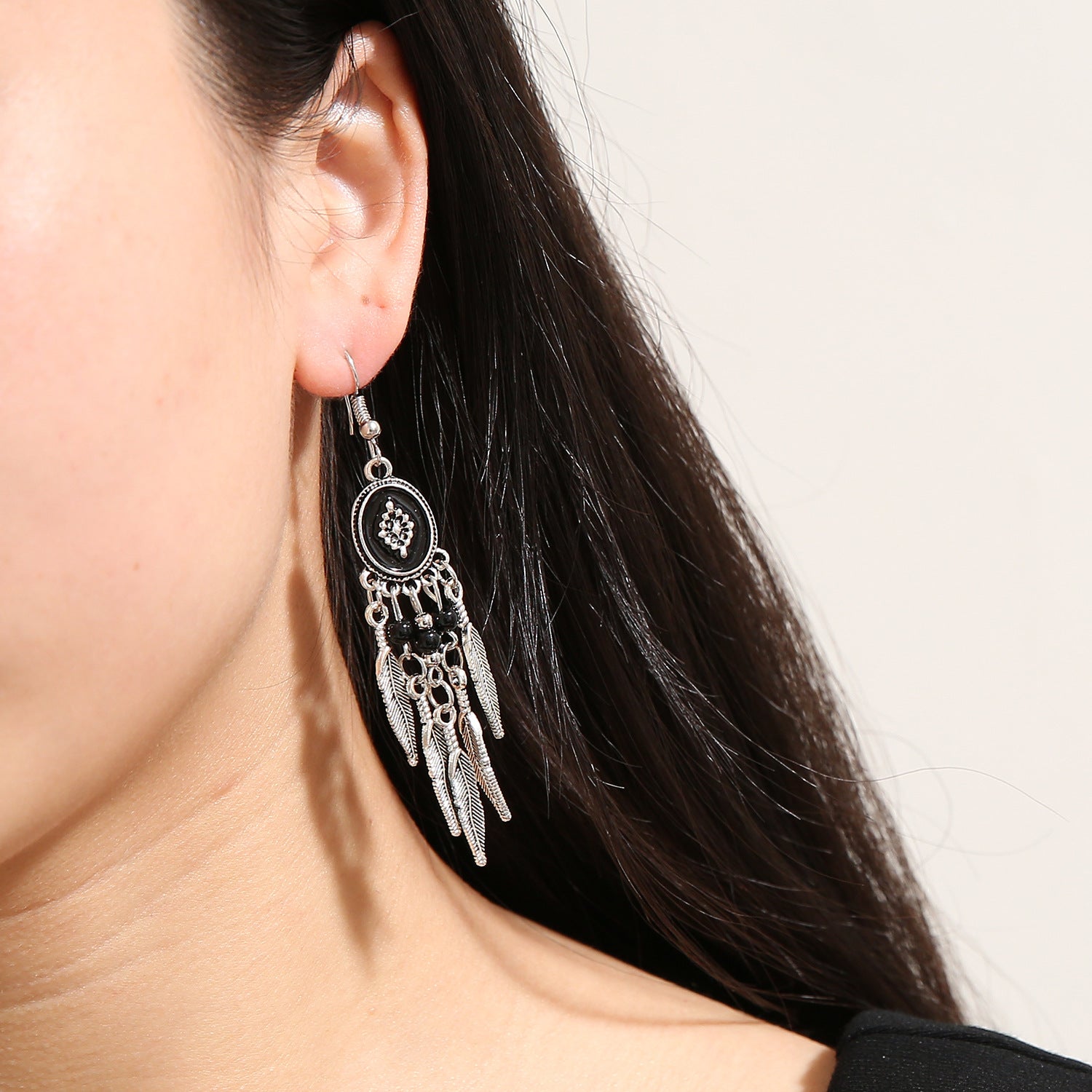 Wholesale Electroplated Alloy Retro Bohemian Turquoise Stud Earrings Ethnic Style Jewelry Gift