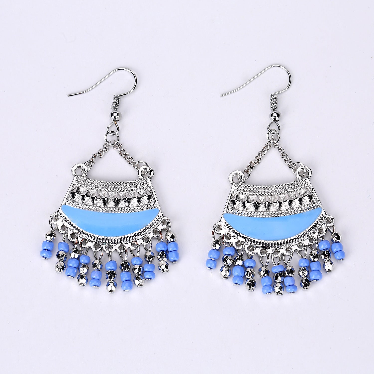 Wholesale Bohemian Tassel Earrings Vintage Ethnic Style Alloy Jewelry Accessory Gift