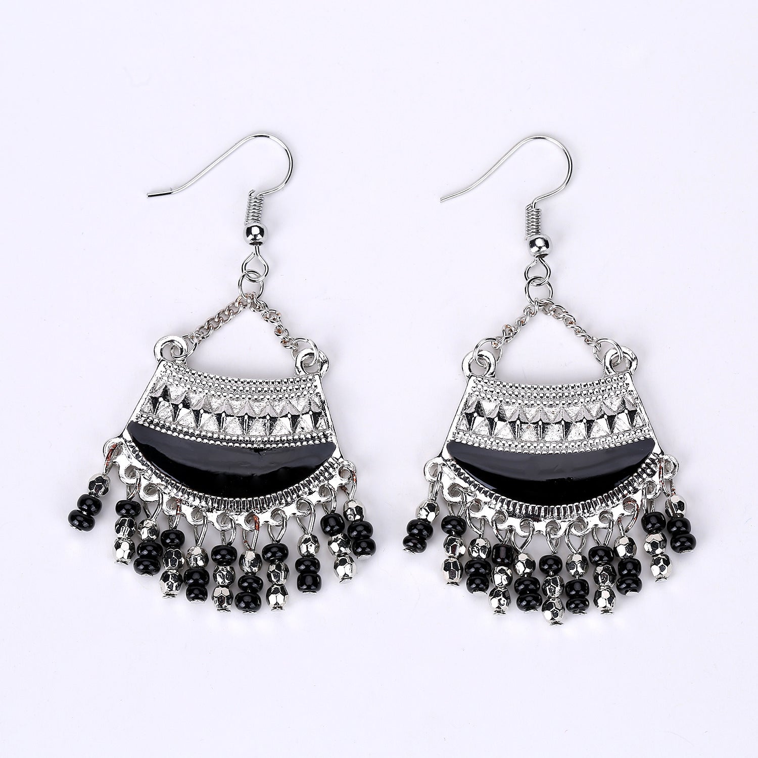 Wholesale Bohemian Tassel Earrings Vintage Ethnic Style Alloy Jewelry Accessory Gift