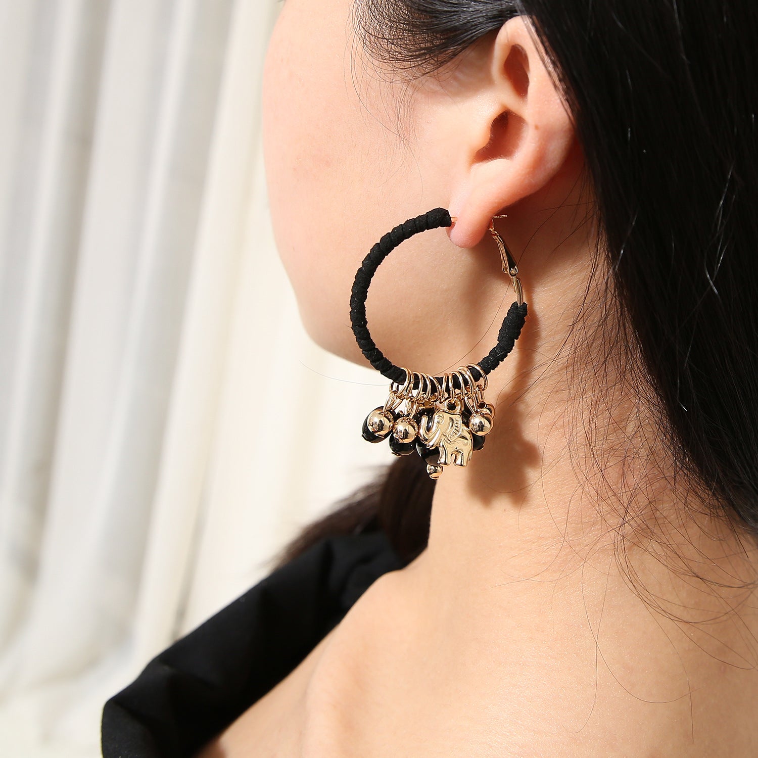 Wholesale Retro Bohemian Elephant Drop Earrings Alloy Pendant Earrings Party Wear Fashion Accessory