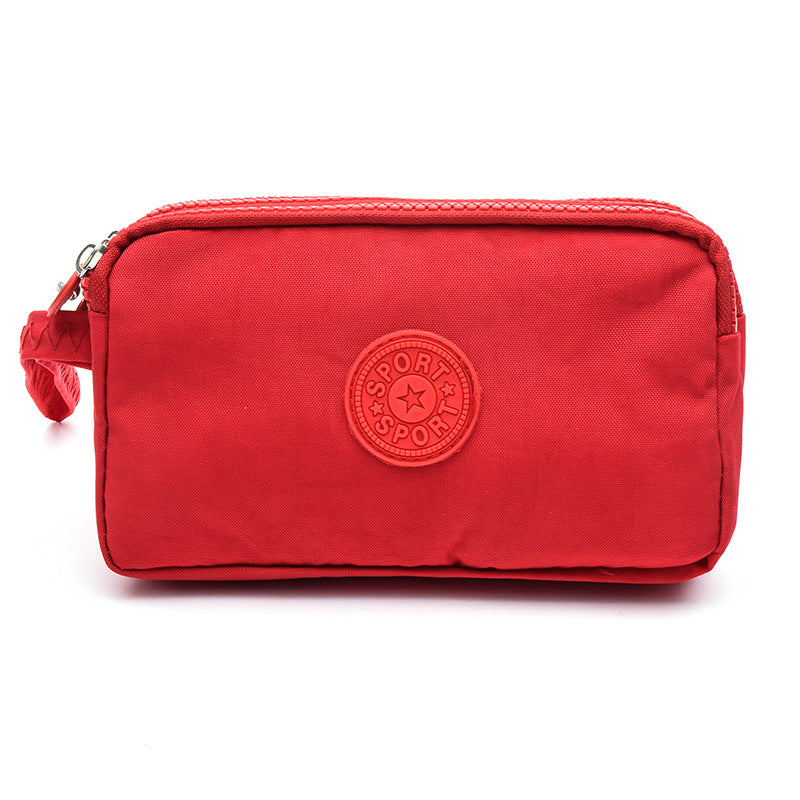 Wholesale Large Three-pull Large-capacity Hand-held Oxford Cloth Coin Purse