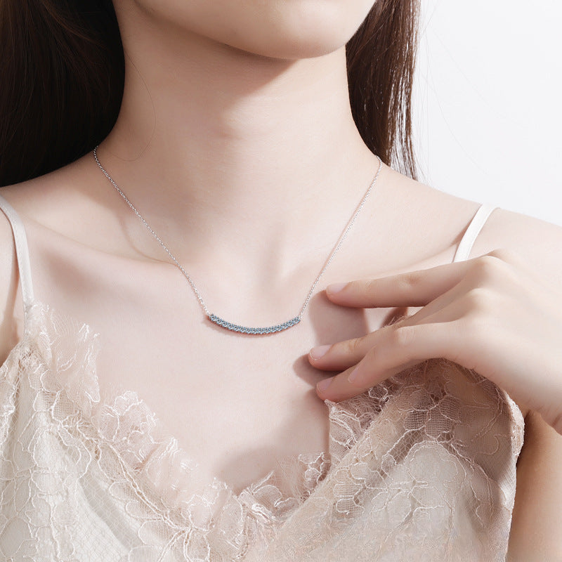 Wholesale S925 Sterling Silver Smiley Face Necklace