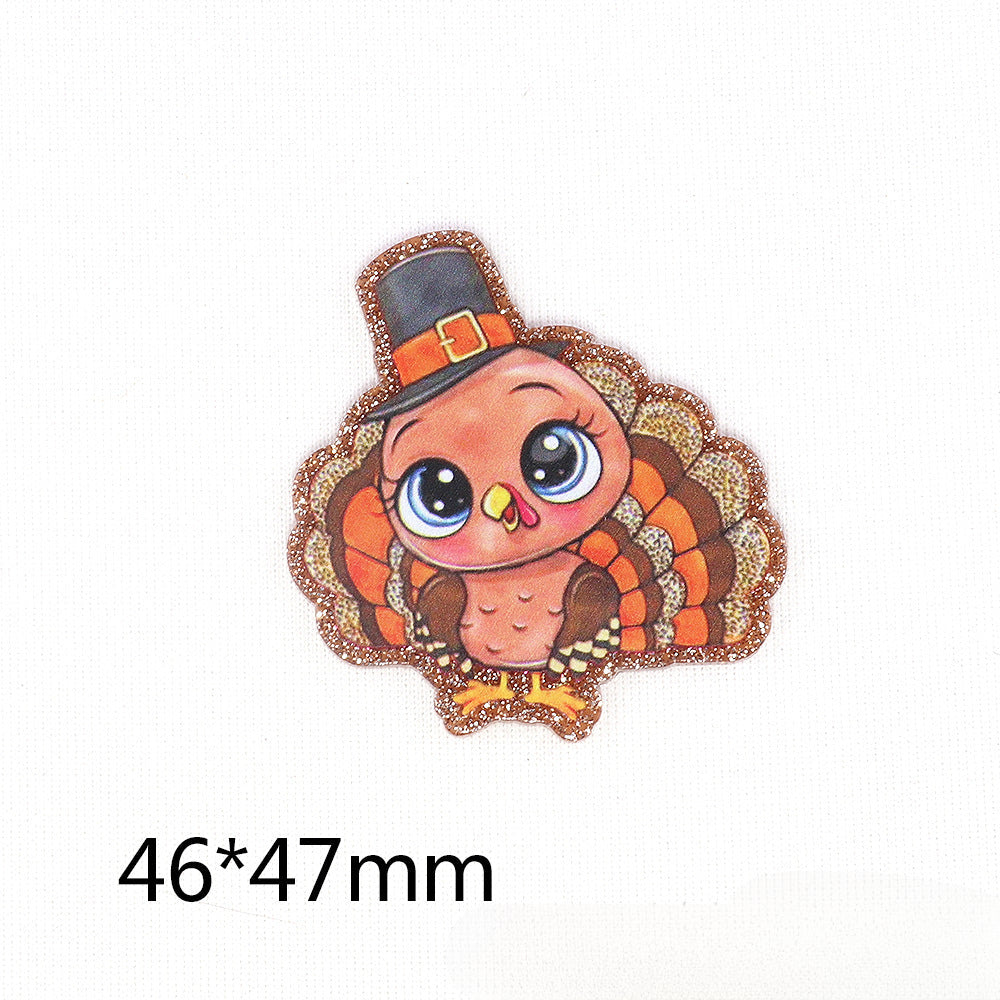 Wholesale 10PCS FlatBack Cartoon Dragon Calf Letter Ornaments Acrylic DIY Patch Accessories