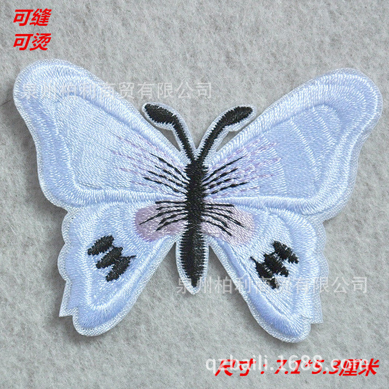 Wholesale Butterfly cartoon embroidery patch hot stamping