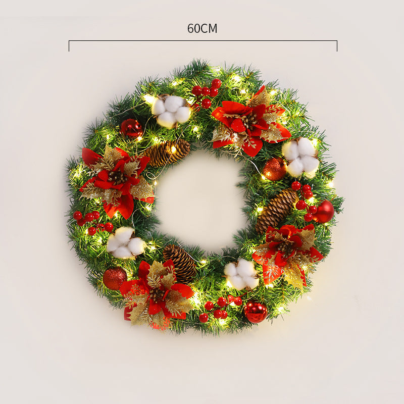 Wholesale PVC Christmas Wreath and Rattan Decoration