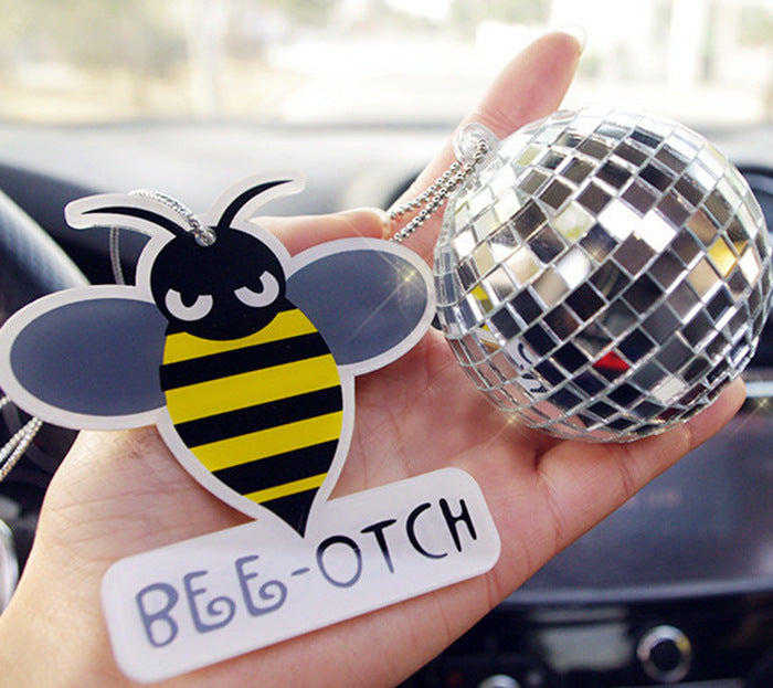 Wholesale Bee Mirror Crystal Ball Acrylic Car Accessories