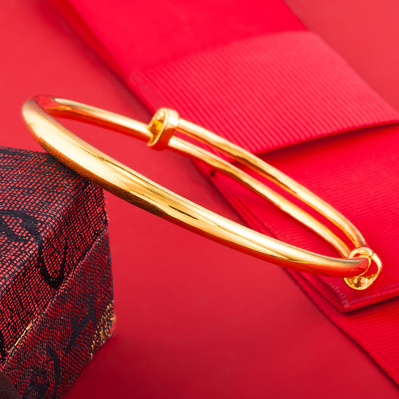 Wholesale Brass Gold Plated Gypsophila Push Pull Round Terrier Bracelet