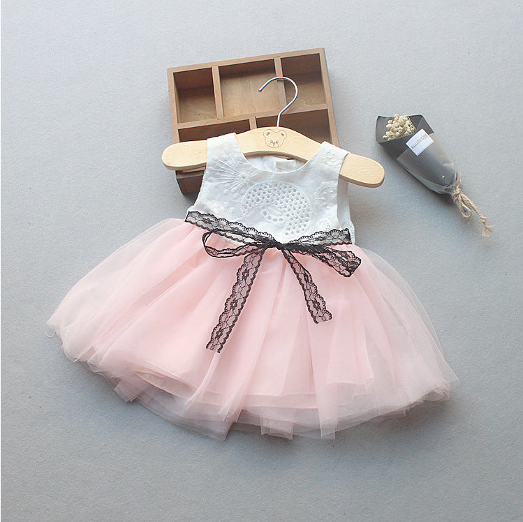 Wholesale Trendy Korean Style Girls Princess Tutu Dress Cotton Summer Party Resale