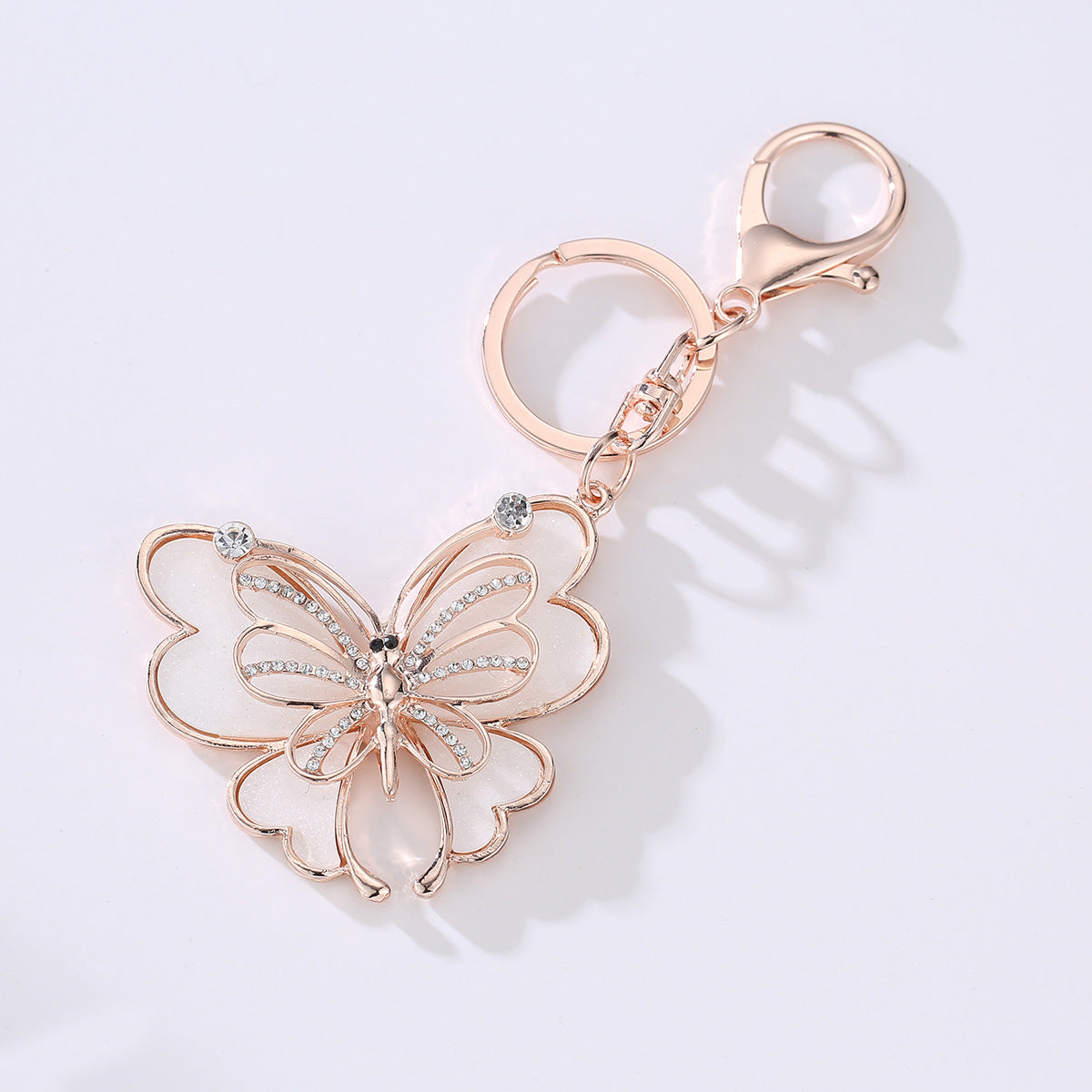 Wholesale Butterfly Metal Diamond Keychain