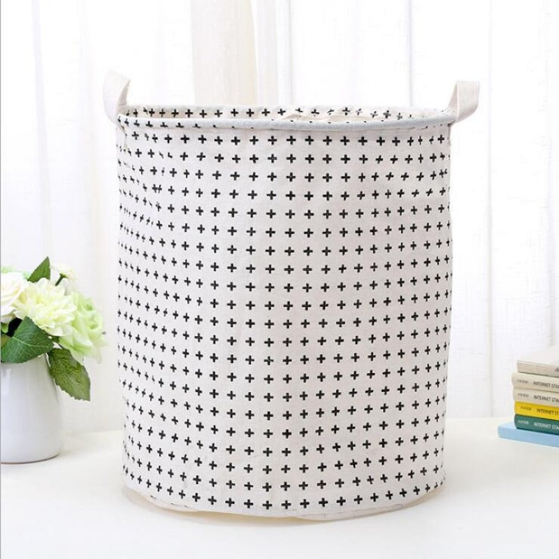 Wholesale Cotton and Linen Large Capacity Foldable Storage Baskets