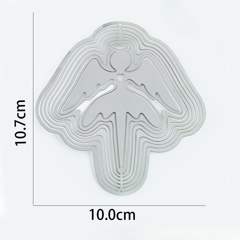 Wholesale 3D Angel Fairy Stainless Steel Rotating Wind Chime