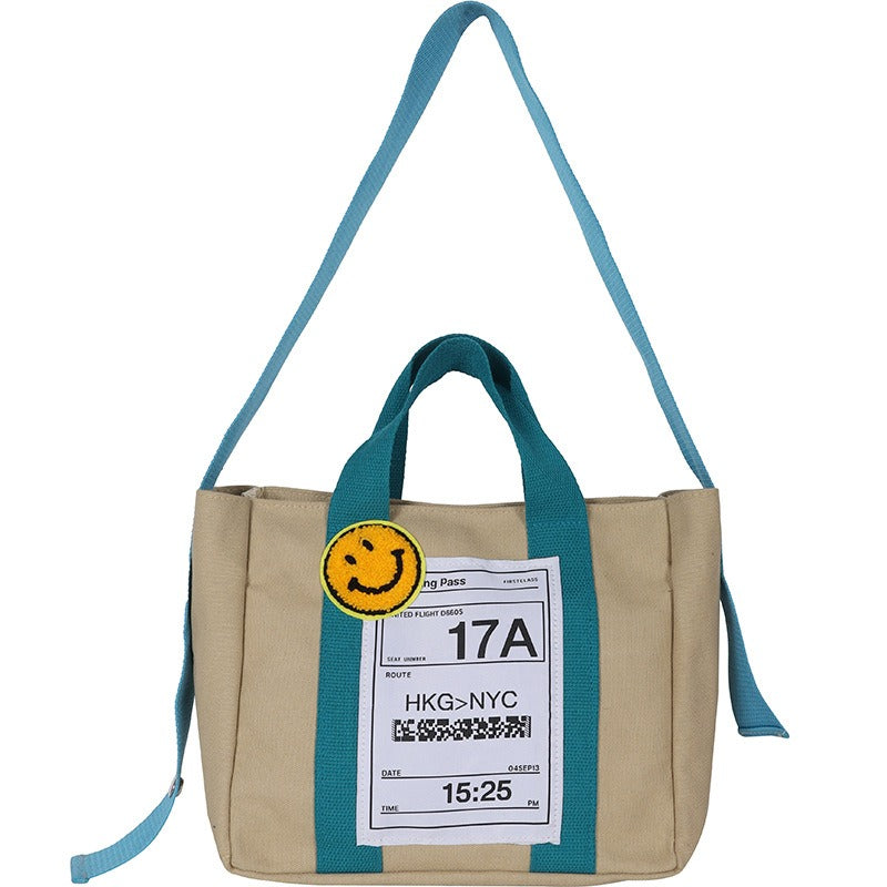 Wholesale Cute One-shoulder Casual Candy-colored Canvas Bag