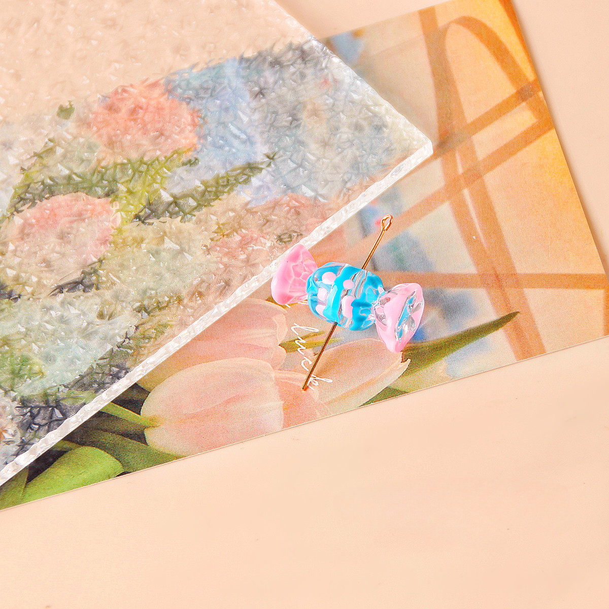 2pcs al por mayor/paquete acrílico dot de olas de ola recta Beads de dulces