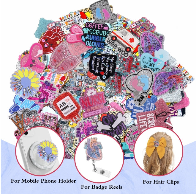 Wholesale Random 30pcs Medical Theme Acrylic FlatBack