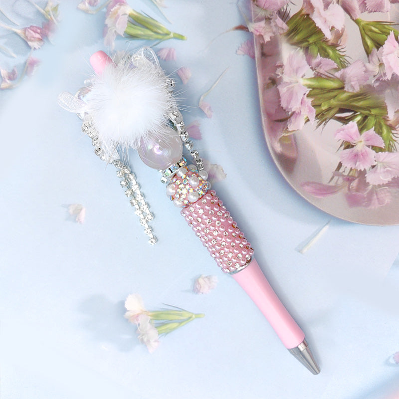 Wholesale Beaded Pen Butterfly Pearl Rhinestone Lace Pen Handmade Boutique Beaded Pen