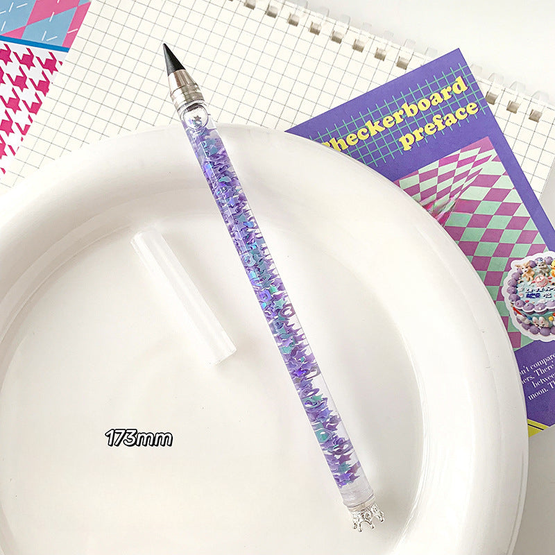 Wholesale Quicksand Pencils Eternal Plastic Pencils Colored Pencils