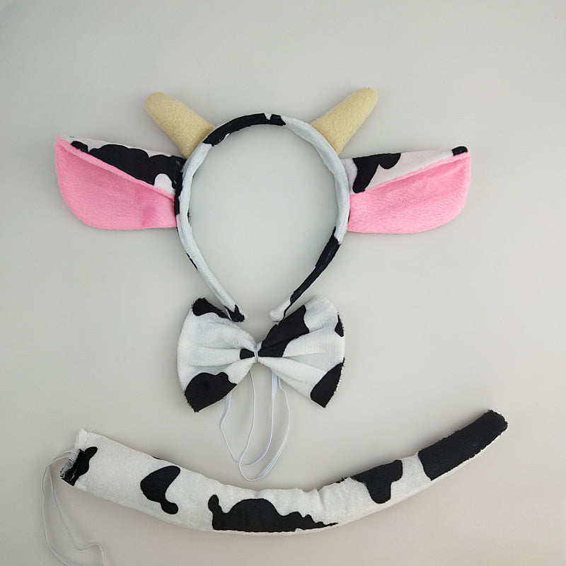 Wholesale Halloween Calf Tail Animal Fabric Headband