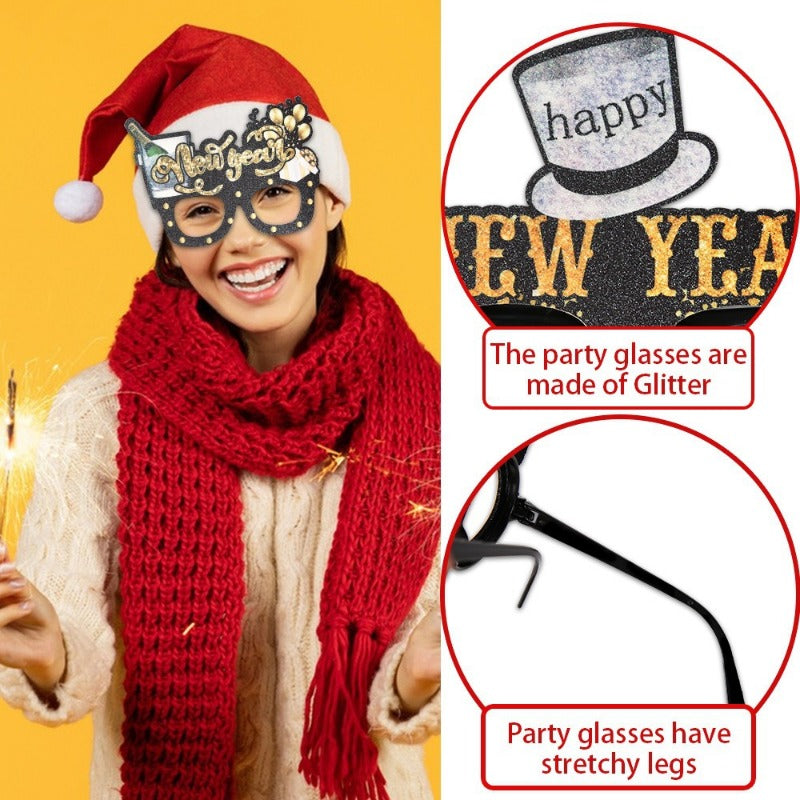 Wholesale 2025 Black Gold Glasses Party Dress up Fireworks Glasses Frame Decorations