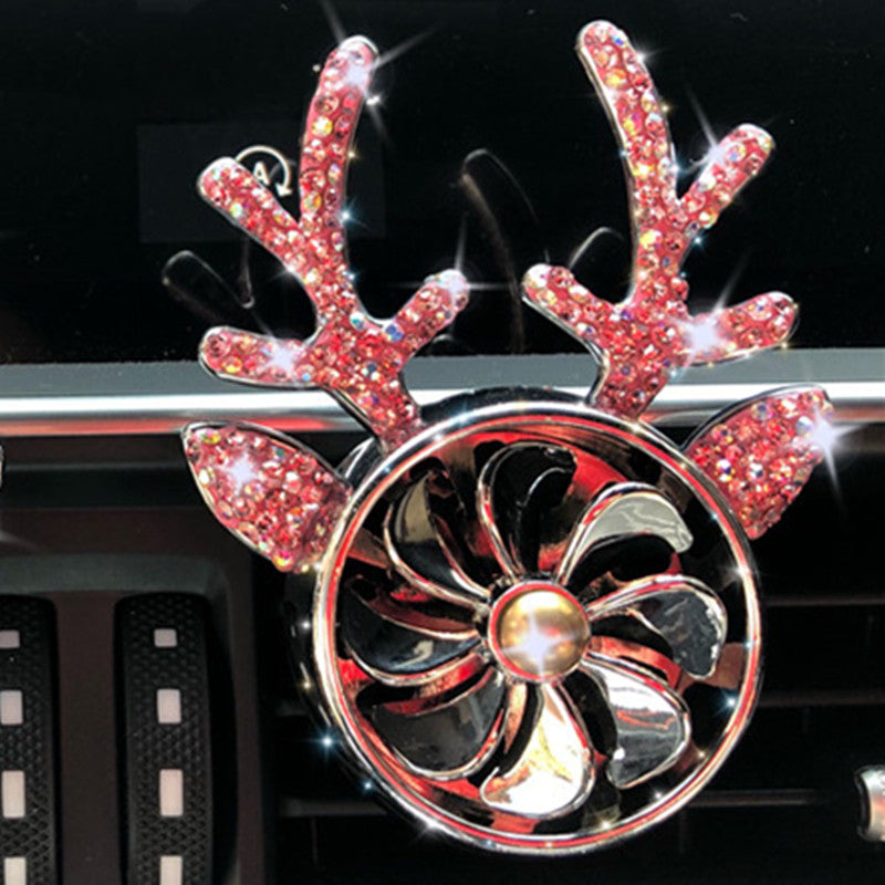 Wholesale Alloy Diamond Christmas Antlers Car Aroma Diffuser