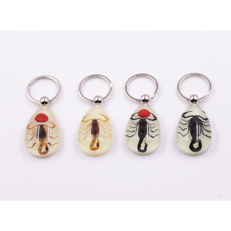 Wholesale 6pcs Luminous Insects Epoxy Resin Keychain