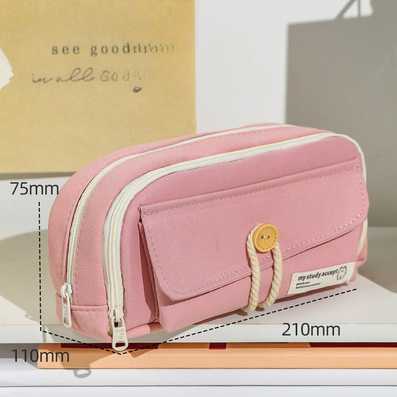 Wholesale 2023 Simple Large Capacity Canvas Pencil Case