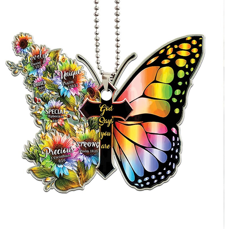 Wholesale Butterfly Acrylic Keychain Accessories