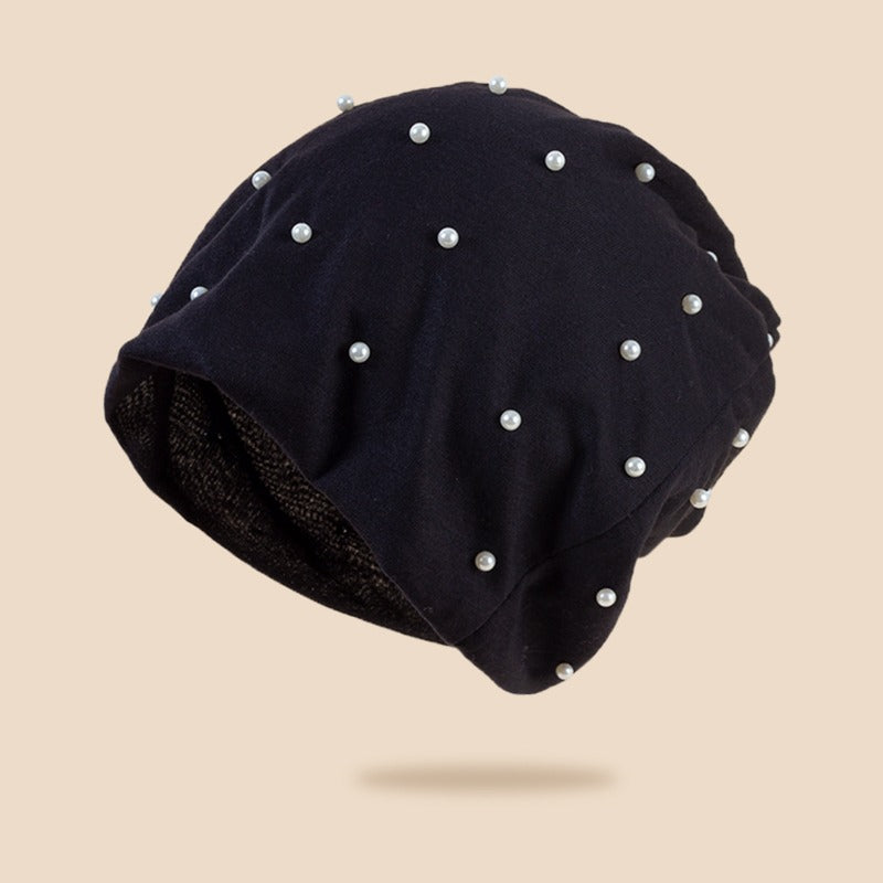 Wholesale Pearl Hot Diamond Polyester Pullover Hat