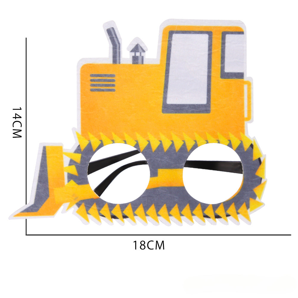 Wholesale of 2024 New Engineering Vehicles, Party Decorations, Plastic Glasses