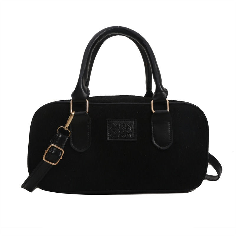 Wholesale retro matte texture handbag versatile shoulder synthetic leather crossbody bag