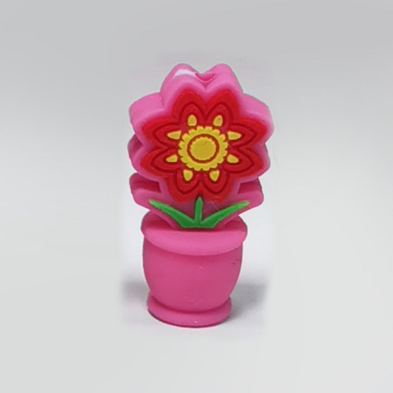 Wholesale 10PCS Creative Colorful Cartoon Image Flat Three-dimensional Rubber Beads