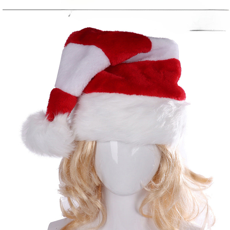 Wholesale Red and Green Christmas Hats for Adults and Children Red and White Plaid Hats