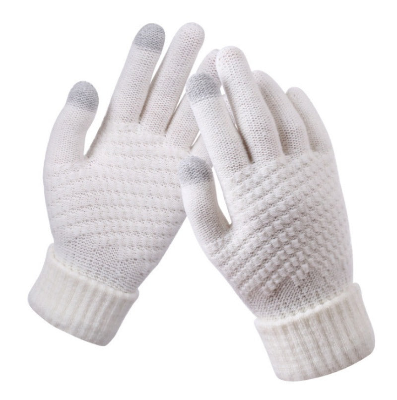 Wholesale Winter Creative Warm Finger Jacquard Touch Screen Glove