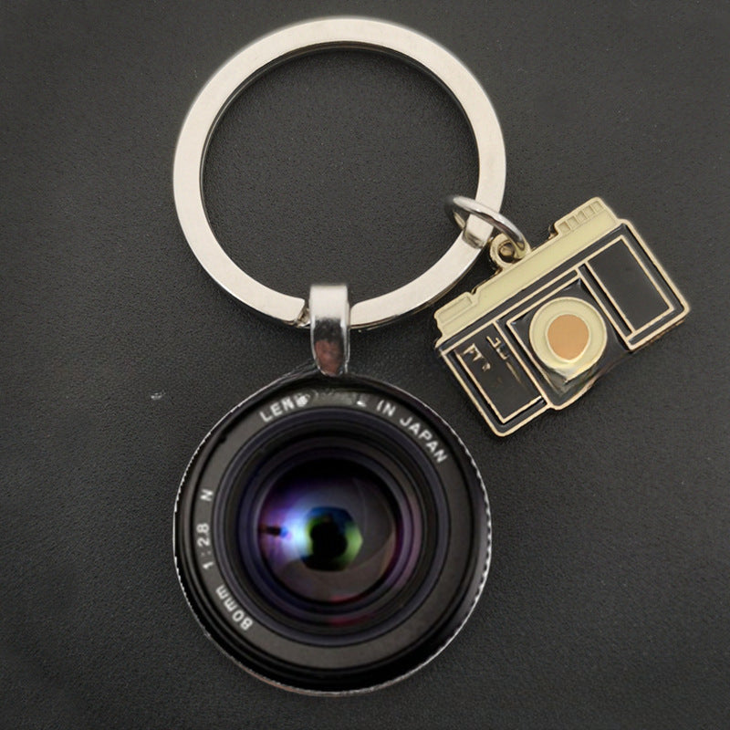 卸売カメラレンズ、タイムジェムストーンメタルキーホルダー