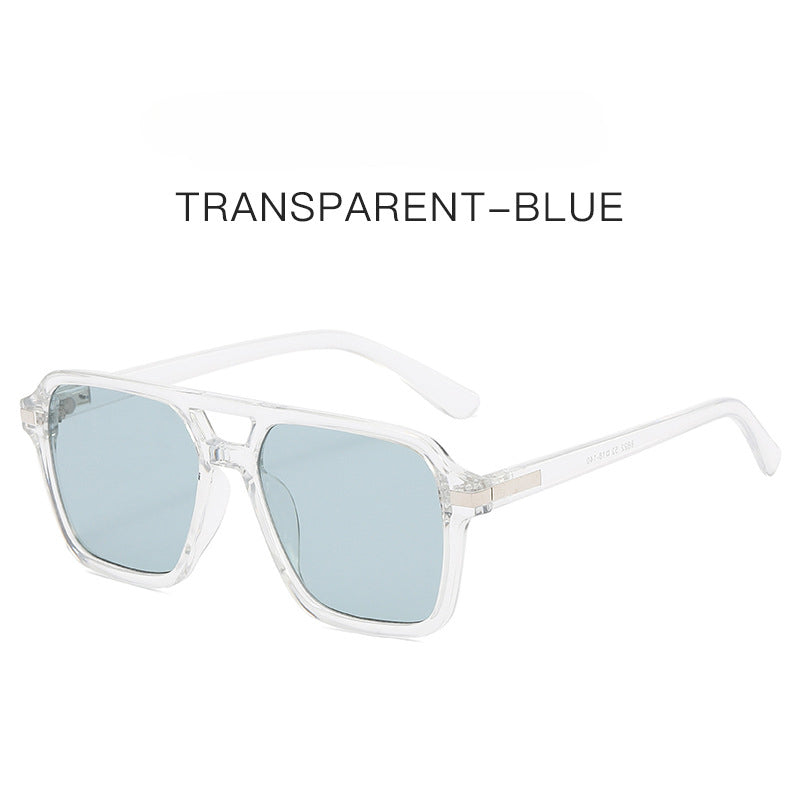 Wholesale Retro Double Beam Square Frame PC Sunglasses