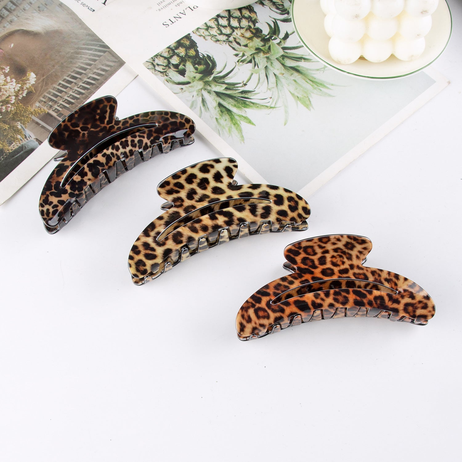 Wholesale Vintage Leopard Print Hair Clips