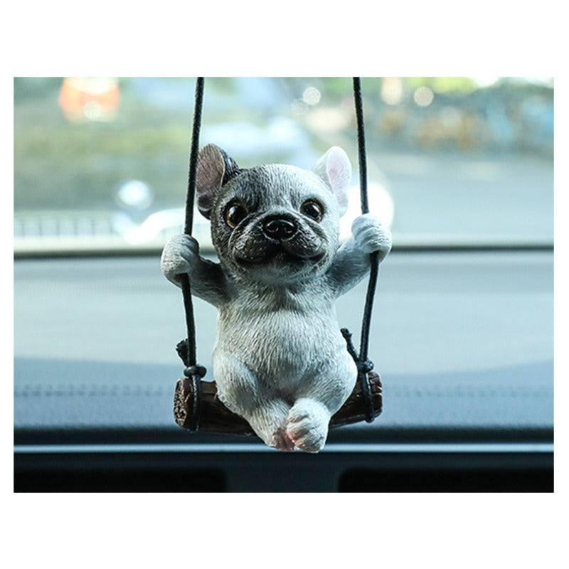 Wholesale Resin Bulldog Rearview Mirror Car Ornament