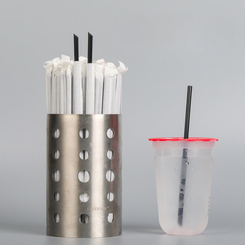 Wholesale PP Disposable Milk Tea Single Independent Packaging Straw