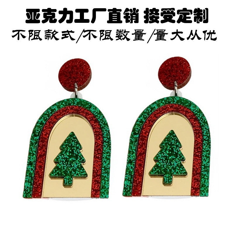 Wholesale Acrylic Love Valentine's Day Series Peach Heart Palm Hug Simple Retro Temperament Earrings