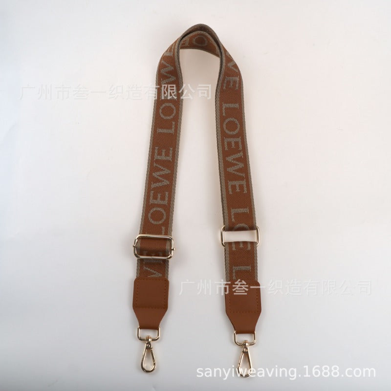 Wholesale English Letter Personalized Canvas Versatile Single and Double Shoulder Crossbody Adjustable Shoulder Strap