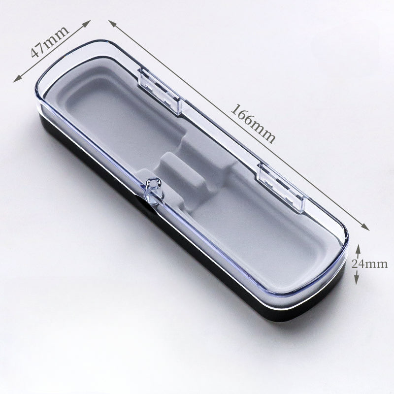 Wholesale Hair Flip Top Magnet Box Plastic Transparent Pen Case