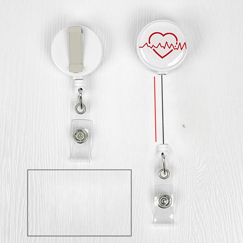 Wholesale 5pcs Creative Doctor Brooch Nurse Badge Badge Chest Clip Student Card Holder Work ID Collar Scalable Easy Pull Keychains