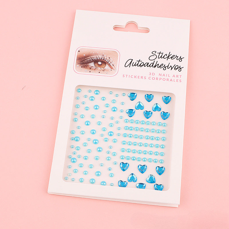 Wholesale Acrylic Rainbow Eye Makeup Gemstone Stickers