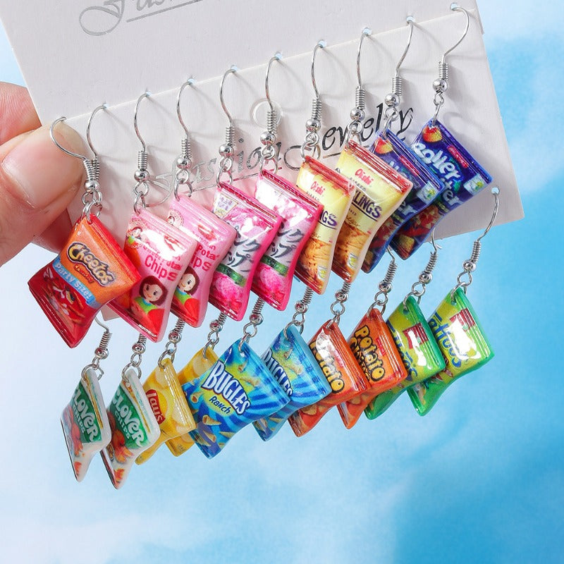 Wholesale Personalized Cartoon Cute Potato Chip Earrings