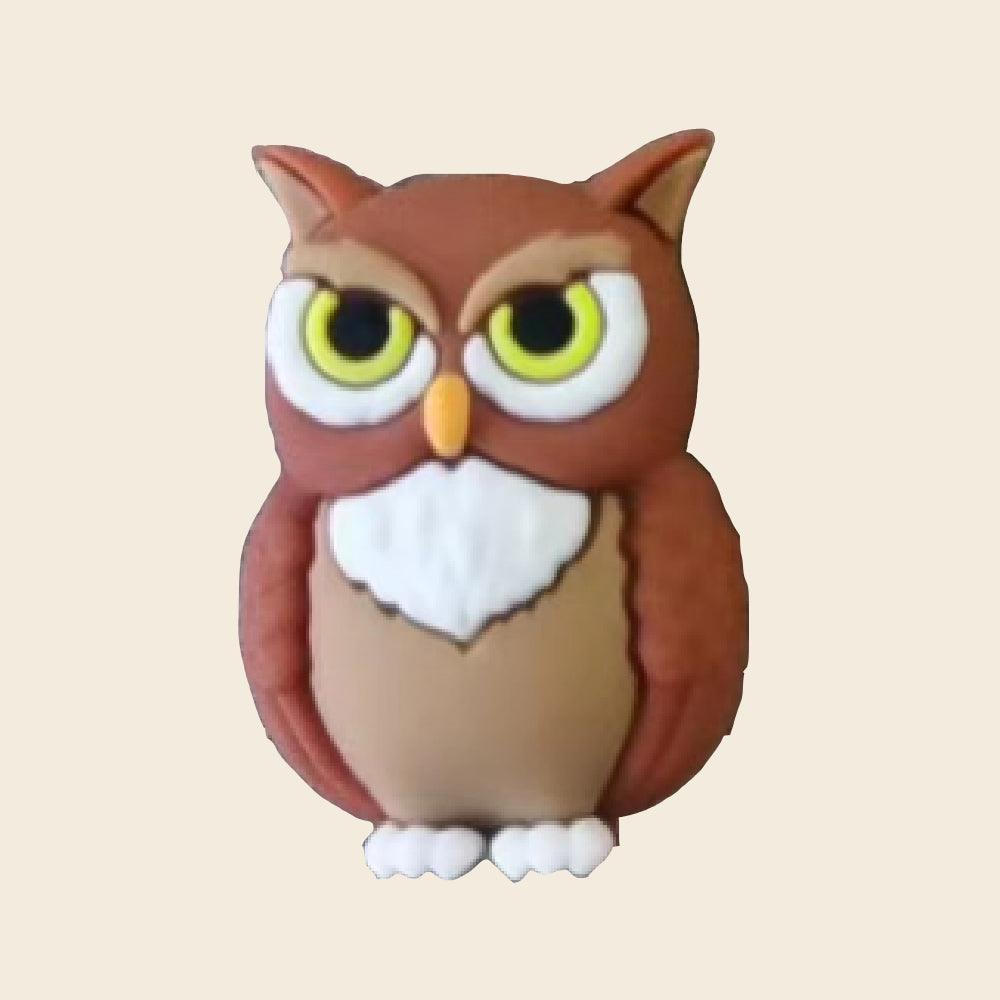 Wholesale 10pcs Cartoon 3D Owl Cute Chick Silicone Beads