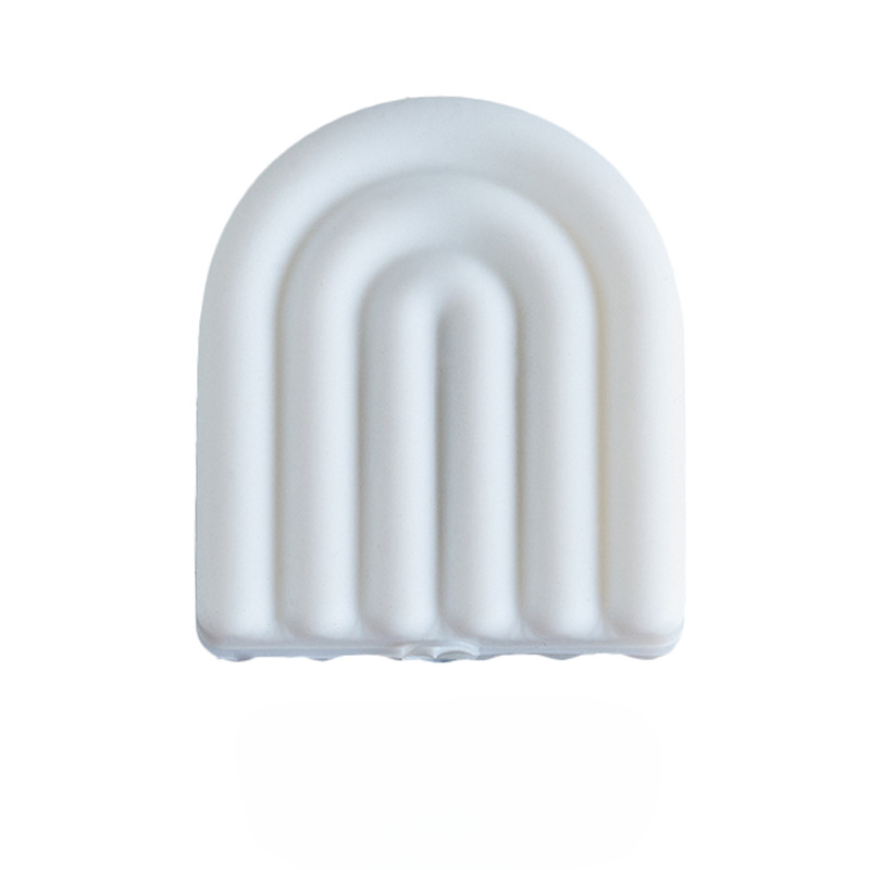 Wholesale 20PCS Solid Color Arch Rainbow Silicone Beads