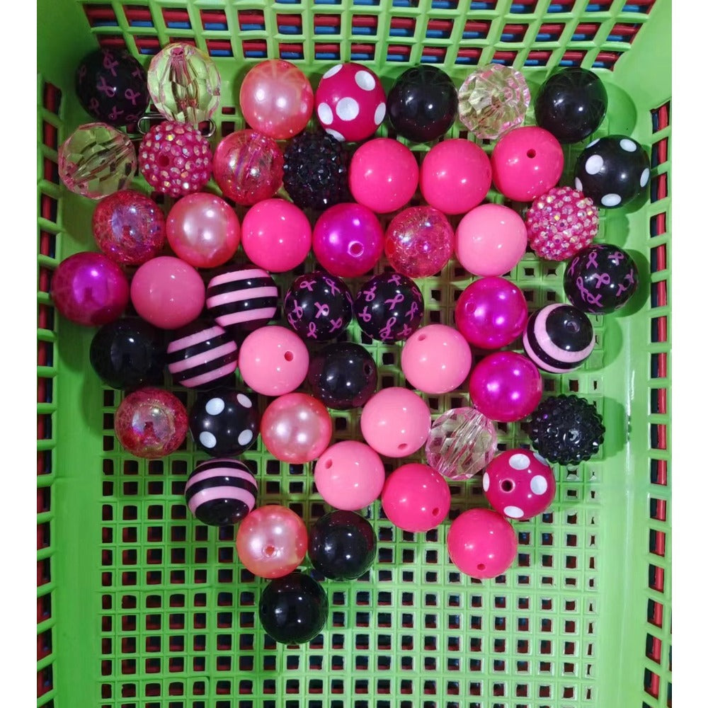 Wholesale 20MM Acrylic Pink Series Mixed Color Beads Combination