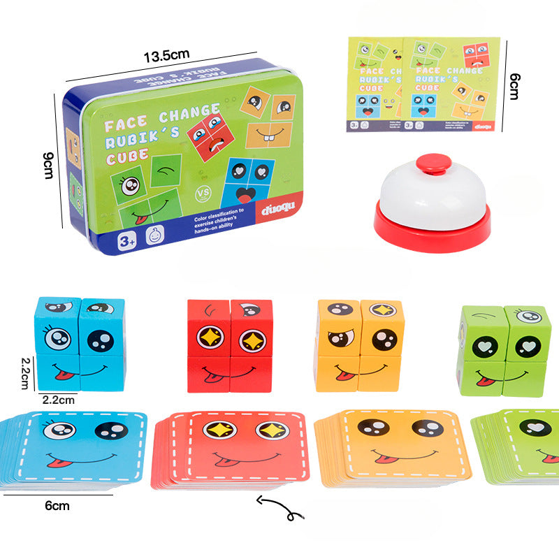 Wholesale Face Changing Rubik's Cube Expression Building Blocks for Children's Early Education Puzzle