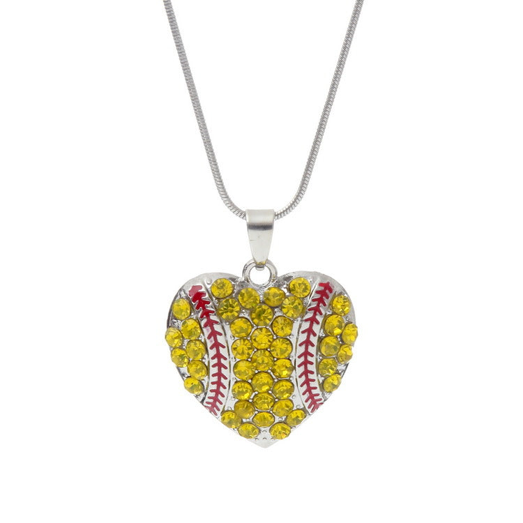 Wholesale Basketball Baseball Softball Pendant Multicolor Alloy Necklaces