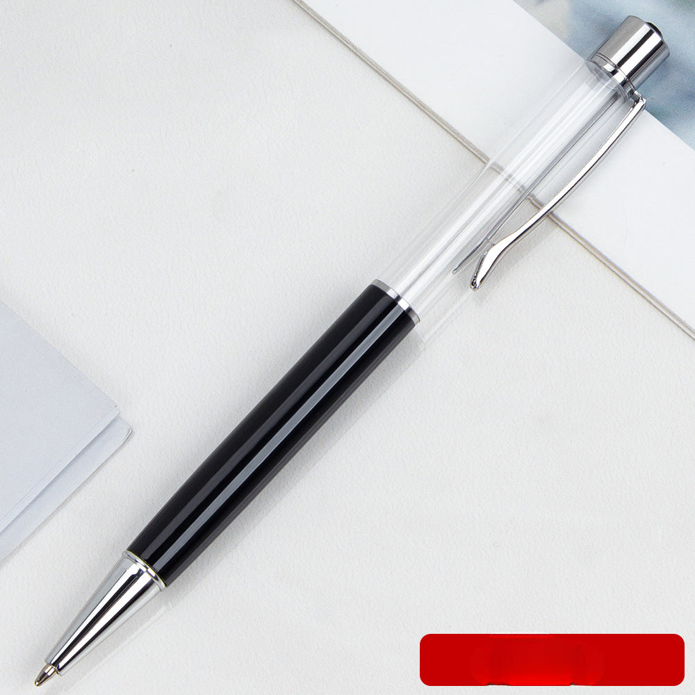 Wholesale Crystal Float Sequins Oiled Metal Colored Diamond Empty Tube DIY Pen