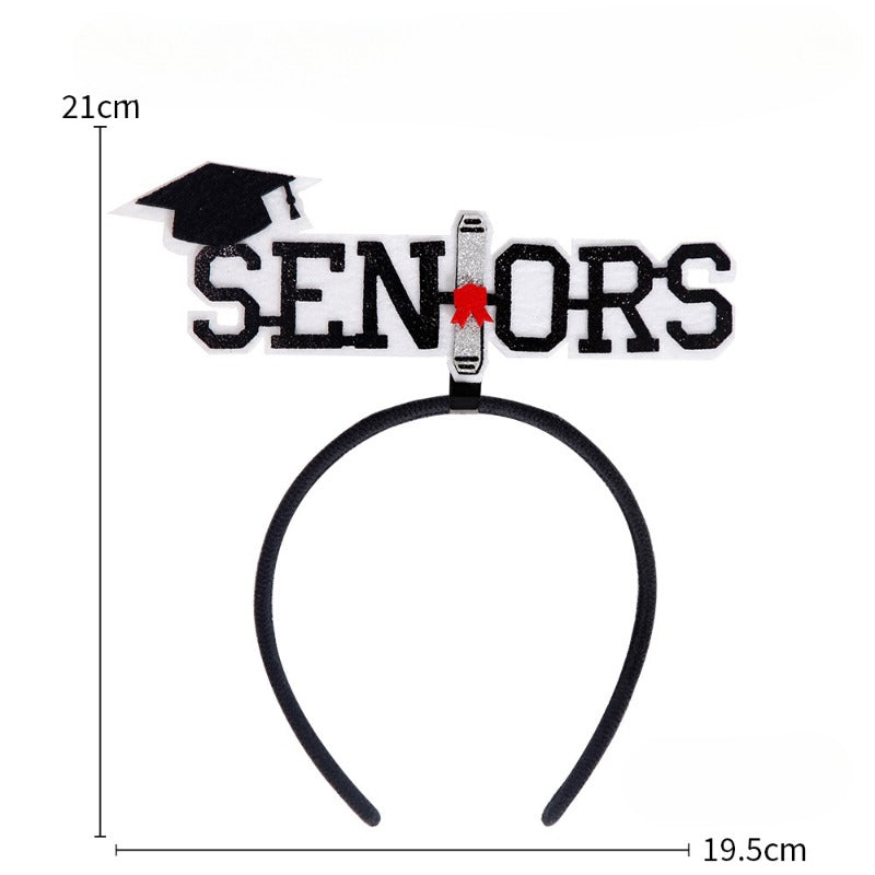 Wholesale Graduation Season Bachelor's Hat Certificate Plastic Headband